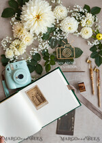 HOCHZEITS-GÄSTEBÜCHER Instax Sofortbildbuch Smaragdgrünes Gold-Acryl-Hochzeitsgastbuch personalisiert und mit Unterschrift-Set, Samtgrün Garten Grün Instant-Fotobuch Boho Elegantes Instax-Hochzeitsfoto-Gästebuch14