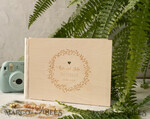 WEDDING GUEST BOOKS Instax Instant Photo Book Presonalised Wedding Guest Book, Rustic Wreath  Instant Photo Book • Boho wood engraved Instax Wedding Photo Guestbook8