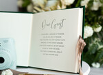 WEDDING GUEST BOOKS Instax Instant Photo Book Emerald Green Velvet Gold Acrylic Wedding Guest Book Personalised, Velvet Instant Photo Book Boho Elegant Instax Wedding Photo Guestbook8