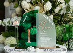 TABLE DECOR SIGNS Acrylic table decor Numbers Acrylic Arch Table Number and menu Combo, Green and Frozen Acrylic gold Sign, Gold Plexi Table Number and Menu Combo Luxury Wedding Table Decor, Wedding Signage15