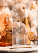 TABLE DECOR SIGNS Acrylic table decor Numbers Acrylic Arch Table menu, Clear Acrylic and gold Sign, Gold Plexi Table Numbers, Luxury Wedding Table Decor, Wedding Signage, 3D Gold wedding menu, Editable text14