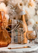 TABLE DECOR SIGNS Acrylic table decor Numbers Acrylic Arch Table menu, Clear Acrylic and gold Sign, Gold Plexi Table Numbers, Luxury Wedding Table Decor, Wedding Signage, 3D Gold wedding menu, Editable text14
