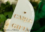 TABLE DECOR SIGNS Acrylic table decor Numbers Frosted Acrylic Cards And Gifts Sign, Frozen Acrylic And Gold Sign, Gold Plexi Sign, Luxury Wedding Table Decor, Wedding Signage Golden Mirror Cards   8