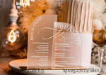 TABLE DECOR SIGNS Acrylic table decor Numbers Acrylic Arch Table Number and menu Combo, Clear and Frozen Acryl gold Signs, Gold Plexi Table Numbers nad Menu Combo Luxury Wedding Table Decor, Wedding Signage17