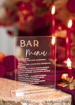 TABLE DECOR SIGNS Acrylic table decor Numbers Transparent Acrylic Bar Menu, Clear Acrylic And Gold Sign, Unique Gold Plexi Sign, Luxury Handmade Wedding Table Decor, Wedding Signage Golden Mirror Cards Sign12