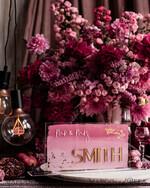 TABLE DECOR SIGNS Acrylic table decor Numbers Acrylic Ombre Pale Pink Mauve Top Table sign,  Gold Mirror Acrylic Sign, Golden Plexi Top Table sign, Luxury Wedding Table Decor, Wedding Signage, editable text9
