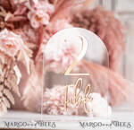 TABLE DECOR SIGNS Acrylic table decor Numbers Transparent Acrylic Arch Table Numbers, Clear Acrylic and gold Sign, Gold Plexi Table Numbers, Luxury Wedding Table Decor, Wedding Signage Golden Mirror Number13