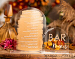 TABLE DECOR SIGNS Acrylic table decor Numbers Acrylic Arch Bar Menu, Clear Acrylic and gold Sign, Gold Plexi table signs, Luxury Wedding Table Decor, Wedding Signage Golden mirror cards sign, Editable text14
