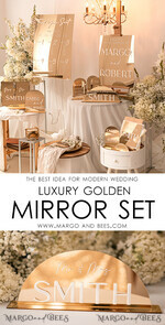 TABLE DECOR SIGNS Acrylic table decor Numbers Acrylic Arch Top Table Sign, Gold Mirror Acrylic Sign, Golden Plexi Top Table Sign, Luxury Wedding Table Decor, Custom Wedding Signage Golden Mirror Cards Sign14