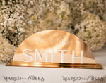 TABLE DECOR SIGNS Acrylic table decor Numbers Acrylic Arch Top Table Sign, Gold Mirror Acrylic Sign, Golden Plexi Top Table Sign, Luxury Wedding Table Decor, Custom Wedding Signage Golden Mirror Cards Sign14
