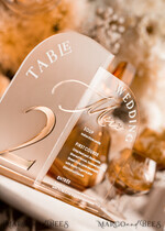 TABLE DECOR SIGNS Acrylic table decor Numbers Acrylic Arch Table Number and menu Combo, Clear and Frozen Acrylic gold Sign, Gold Plexi Table Number and Menu Combo Luxury Wedding Table Decor, Wedding Signage21