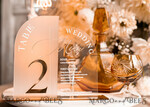 TABLE DECOR SIGNS Acrylic table decor Numbers Acrylic Arch Table Number and menu Combo, Clear and Frozen Acrylic gold Sign, Gold Plexi Table Number and Menu Combo Luxury Wedding Table Decor, Wedding Signage21