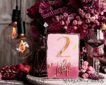 TABLE DECOR SIGNS Acrylic table decor Numbers Pale Pink Ombre Mauve Acrylic Table Numbers, Dusty Rose Acrylic & gold Sign, Gold Plum Plexi Table Numbers, Luxury Purple Wedding Table Decor,3D Wedding Signage16