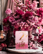 TABLE DECOR SIGNS Acrylic table decor Numbers Pale Pink Ombre Mauve Acrylic Table Numbers, Dusty Rose Acrylic & gold Sign, Gold Plum Plexi Table Numbers, Luxury Purple Wedding Table Decor,3D Wedding Signage16