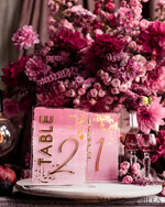 TABLE DECOR SIGNS Acrylic table decor Numbers Pale Pink Ombre Mauve Acrylic Table Number, Dusty Rose Acrylic & gold Sign, Gold Plum Plexi Table Numbers, Luxury Purple Wedding Table Decor, 3D Wedding Signage18