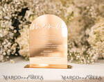 TABLE DECOR SIGNS Acrylic table decor Numbers Acrylic Arch Table menu, Gold Mirror Acrylic and gold Sign, Gold Plexi Table Numbers, Luxury Wedding Table Decor, 3D Wedding Signage Golden mirror table numbers10