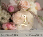 TABLE DECOR SIGNS Acrylic table decor Numbers Acrylic Table Numbers, Clear Acrylic and gold Sign, Gold Plexi Table Numbers, Luxury Wedding Table Decor,  Golden mirror round table numbers, 3D Wedding Signage4