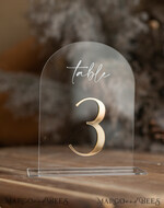 TABLE DECOR SIGNS Acrylic table decor Numbers Acrylic Arch Table Numbers, Clear Acrylic gold Signs, Gold Plexi Table Numbers, Luxury Wedding Table Decor, Wedding Signage Gold mirror UV white, table numbers 15