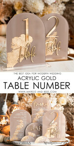 TISCHDEKORATIONSCHILDER   Acryl Tischdekoration Zahlen Acrylbogen Beige Tischnummern, klare Acryl- und goldene Tischnummern, Nude Taupe Gold Plexi Tischnummern, Tan Luxus Hochzeits Tischdekoration, Erdige Hochzeitsbeschilderung.34