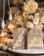 TISCHDEKORATIONSCHILDER   Acryl Tischdekoration Zahlen Acrylbogen Beige Tischnummern, klare Acryl- und goldene Tischnummern, Nude Taupe Gold Plexi Tischnummern, Tan Luxus Hochzeits Tischdekoration, Erdige Hochzeitsbeschilderung.34