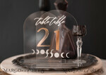 TABLE DECOR SIGNS Acrylic table decor Numbers Acrylic Arch Table Numbers, Clear Acrylic and gold Sign, Gold Plexi Table Numbers, Luxury Wedding Table Decor, Wedding Golden mirror and white UV table numbers 8
