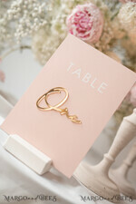 TISCHDEKORATIONSCHILDER   Acryl Tischdekoration Zahlen Hochzeitstischnummern, Pinke und Goldene Tischnummern, Acryl Tischnummern, Set von Tischnummern, Mittelstücke Luxus Dekorationen, Hochzeitstischnummern BpPXSet12