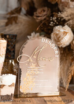 TABLE DECOR SIGNS Acrylic table decor Numbers Acrylic Arch Deessert menu, Clear Acrylic gold Candy Bar Sign, Gold Plexi Table Arch Menu, Luxury Wedding Table Decor, Wedding Signage Golden mirror Dessert Menu20
