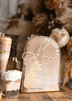 TABLE DECOR SIGNS Acrylic table decor Numbers Acrylic Arch Deessert menu, Clear Acrylic gold Candy Bar Sign, Gold Plexi Table Arch Menu, Luxury Wedding Table Decor, Wedding Signage Golden mirror Dessert Menu20