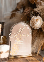 TABLE DECOR SIGNS Acrylic table decor Numbers Acrylic Arch Deessert menu, Clear Acrylic gold Candy Bar Sign, Gold Plexi Table Arch Menu, Luxury Wedding Table Decor, Wedding Signage Golden mirror Dessert Menu20