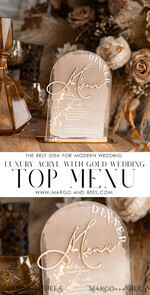 TABLE DECOR SIGNS Acrylic table decor Numbers Acrylic Arch Ombre Cappuccino Table Menu, Clear Acrylic And Gold Sign, Nude Gold Plexi Table Numbers, Tan Luxury Wedding Table Decor, Earthy Wedding Signage Golden Mirror Table Numbers20