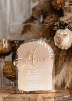 TABLE DECOR SIGNS Acrylic table decor Numbers Acrylic Arch Ombre Cappuccino Table Menu, Clear Acrylic And Gold Sign, Nude Gold Plexi Table Numbers, Tan Luxury Wedding Table Decor, Earthy Wedding Signage Golden Mirror Table Numbers20