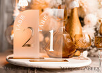TABLE DECOR SIGNS Acrylic table decor Numbers Acrylic Frozen Table Numbers, Frosted Acrylic and gold Sign, Gold Plexi Table Numbers, Luxury Wedding Table Decor, Wedding Signage Golden mirror table numbers10