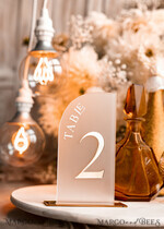TABLE DECOR SIGNS Acrylic table decor Numbers Acrylic Frozen Table Numbers, Frosted Acrylic and gold Sign, Gold Plexi Table Numbers, Luxury Wedding Table Decor, Wedding Signage Golden mirror table numbers10