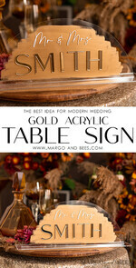 TABLE DECOR SIGNS Acrylic table decor Numbers Acrylic Arch Top Table Sign, Gold Mirror Acrylic Sign, Golden Plexi Top Table Sign, Luxury Wedding Table Decor, Custom Wedding Signage Golden Mirror Cards Sign14