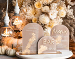 TABLE DECOR SIGNS Acrylic table decor Numbers Acrylic Arch Cappuccino Bar Menu, Clear Acrylic And Gold Bar Menu, Nude Taupe Gold Plexi Drink Bar Menu, Tan Luxury Wedding Drink Bar Table Decor, Earthy Wedding Signage Golden Mirror Bar Menu45