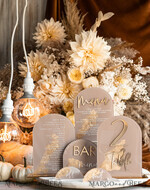 TABLE DECOR SIGNS Acrylic table decor Numbers Acrylic Arch Cappuccino Bar Menu, Clear Acrylic And Gold Bar Menu, Nude Taupe Gold Plexi Drink Bar Menu, Tan Luxury Wedding Drink Bar Table Decor, Earthy Wedding Signage Golden Mirror Bar Menu45