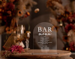 TABLE DECOR SIGNS Acrylic table decor Numbers Acrylic Arch Bar Menu, Clear Acrylic Sign, Transparent Acrylic Wedding Stand, Luxury Wedding Table Decor, Modern Wedding Signage Acryl Sign, White Editable Text5
