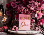 TABLE DECOR SIGNS Acrylic table decor Numbers Pale Pink Ombre Mauve Acrylic Table Numbers, Dusty Rose Acrylic & gold Sign, Golden Plum Plexi Table Numbers, Luxury Purple Wedding Table Decor, Wedding Signage13
