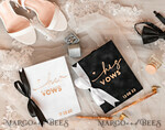 HOCHZEITSVERSPRECHEN  
 Acrylklar Gold Elegante klassische Braut und Bräutigam Gelübde-Bücher, Schwarz Weiß Gold Hochzeitsgelübde-Bücher Set aus zwei, Samt personalisierte Gelübde-Heftchen, Goldener Spiegel sein und ihr Gelübde-Bücher, Acryl Seine Ihre Gold benutzerdefinierte Hochzeitsgelübde-Boxen, Brautparty Geschenk.23