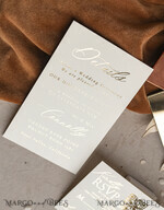 SAMPLING SERVICE samples Sample, bespoke sample set  Fall Mirror gold Wedding Invitations, Elegant Terracotta Wedding Cards, Burnt orange Acrylic  Wedding Invites, Mirror Gold Plexi Wedding Invitation Suite19