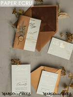 SAMPLING SERVICE samples Sample, bespoke sample set  Fall Mirror gold Wedding Invitations, Elegant Terracotta Wedding Cards, Burnt orange Acrylic  Wedding Invites, Mirror Gold Plexi Wedding Invitation Suite2