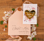 SAVE THE DATES acrylic gold magnets Bespoke wedding save the date, hexagon mirror maget8