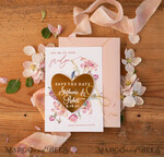 SAVE THE DATES acrylic gold magnets Bespoke wedding save the date, hexagon mirror maget8