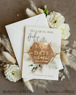 DATEN MERKEN Acrylgoldmagnete Personalisierte Gold Acryl Hexagon Save the Date Magnet und Karte, Elfenbein Hochzeit Save The Dates Plexi Magnete, Hochzeit Boho Save The Date Karten6