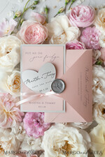 SAVE THE DATES acrylic gold magnets Handmade Save the Date, golden mirror magnet15