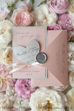 SAVE THE DATES acrylic gold magnets Handmade Save the Date, golden mirror magnet15