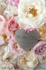 SAVE THE DATES acrylic gold magnets Handmade Save the Date, golden mirror magnet15