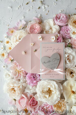 SAVE THE DATES acrylic gold magnets Handmade Save the Date, golden mirror magnet15