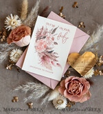 DATEN MERKEN Acrylgoldmagnete Personalisierte Blush-Pink Save the Date Acryl-Herzmagnet und Karte, Gold Blush Pink Herz Hochzeits-Save The Dates Acrylmagnete, Save The Date Karten mit Herzmagnet5