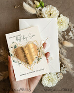 DATEN MERKEN Acrylgoldmagnete Personalisierter Save the Date Herzmagnet und Karte, elegante Hochzeits-Save-the-Date Acrylgoldmagnete6